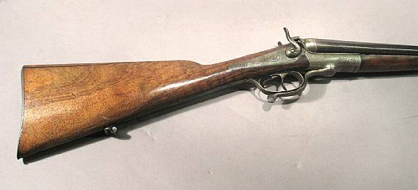 A 16 gauge French underlever side by side shotgun Serial