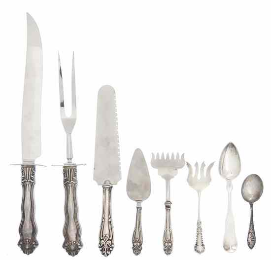 An Assembled Group of American Sterling Silver Articles comprising a