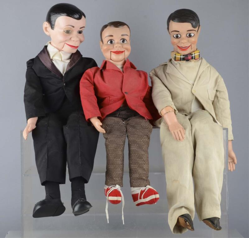 Lot Of 3 Ventriloquist s Dummy Style Toy Dolls Includes