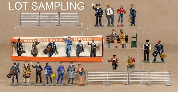 Group of train figures to include a Japan made c