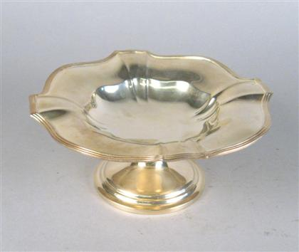 Gorham sterling silver footed compote With a circular scalloped rim