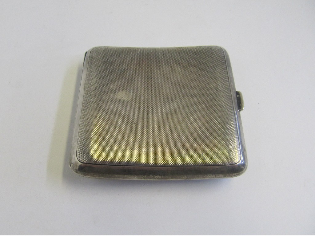 A silver cigarette case