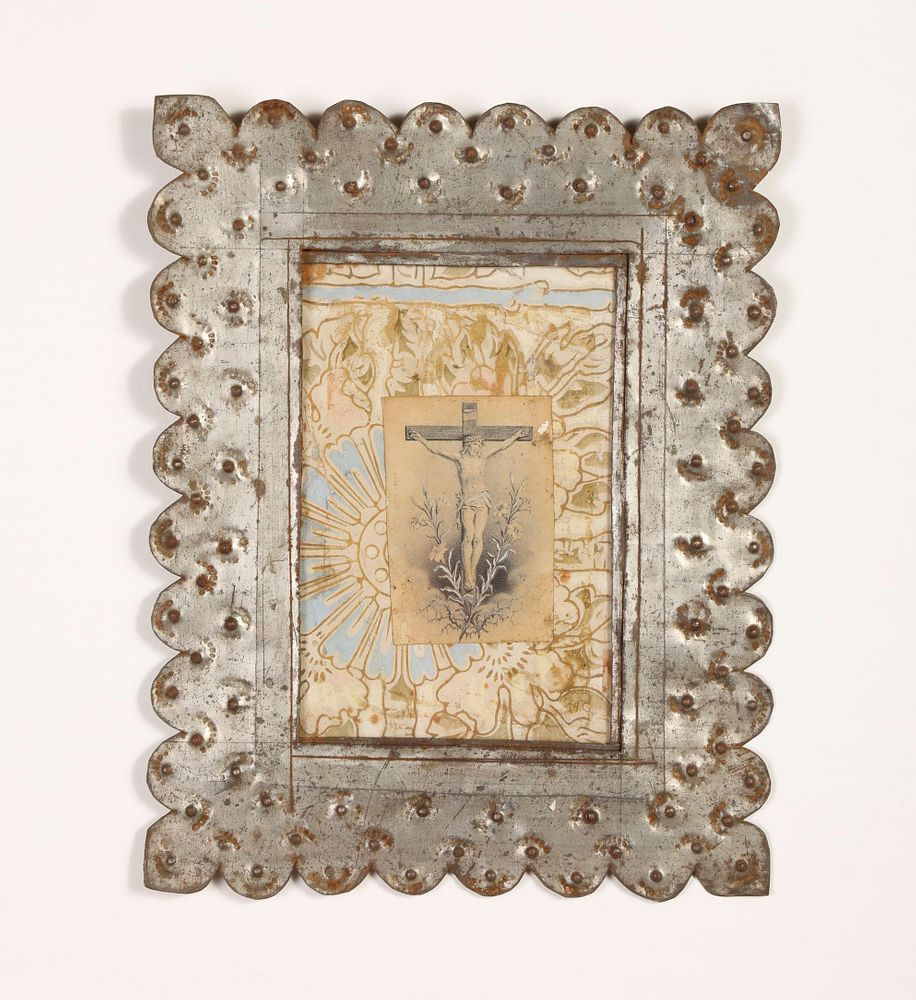 Two Tin Frames with Devotional Cards 1 Attributed to Rio