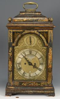 18th c Fusee Clock Chinoiserie Case 18th Century English bracket
