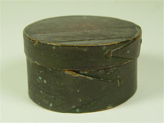 Green Painted Pantry Box 19th Century Green paint with black