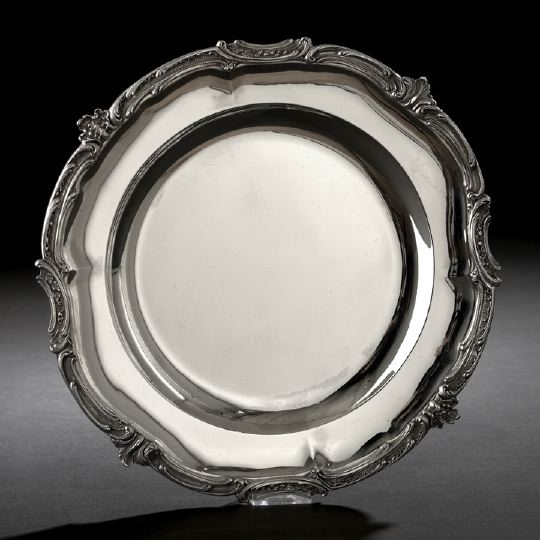 French First Standard 950 Silver Platter Paris ca 1900 by