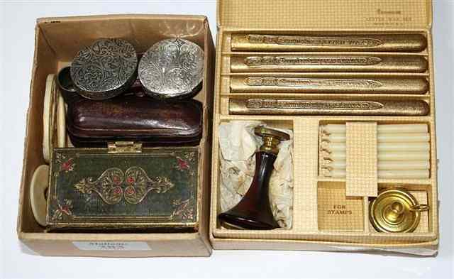 A COLLECTION TO INCLUDE a box in the form of