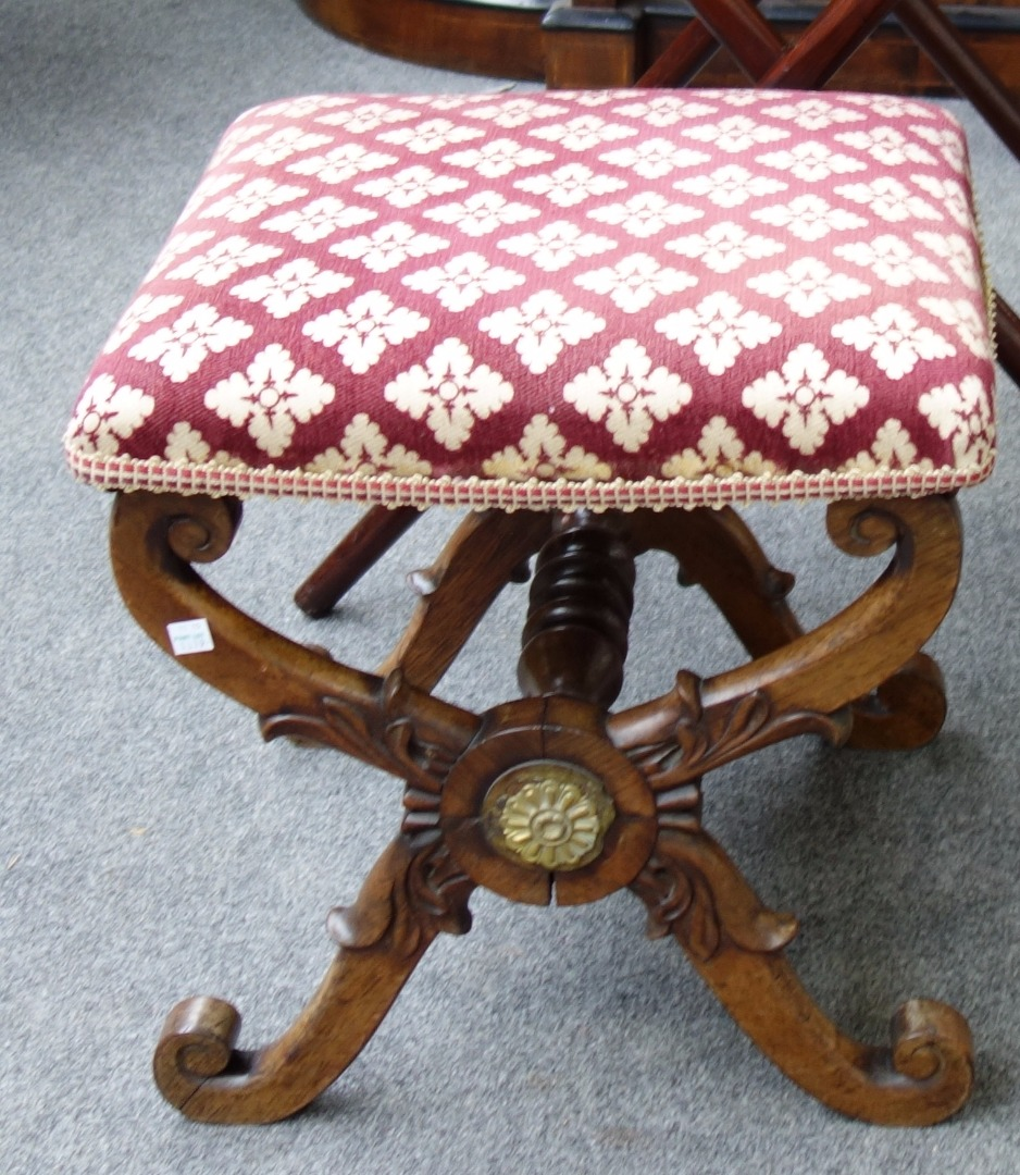 A 19th century rectangular mahogany butlers tray on later stand