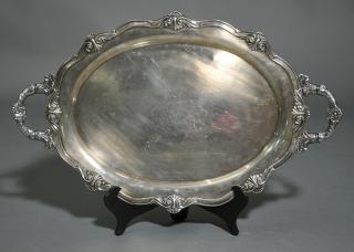 Toshikazu Silver Tray 950 Toshikazu silver double handled tray 26