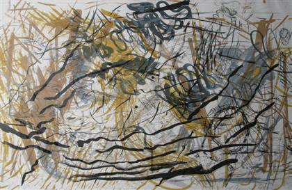 three monoprints LYNDA BENGLIS american b 1941 BARRIER WAVE 1993