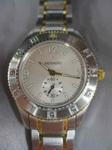 Movado Stainless Gold Wristwatch working