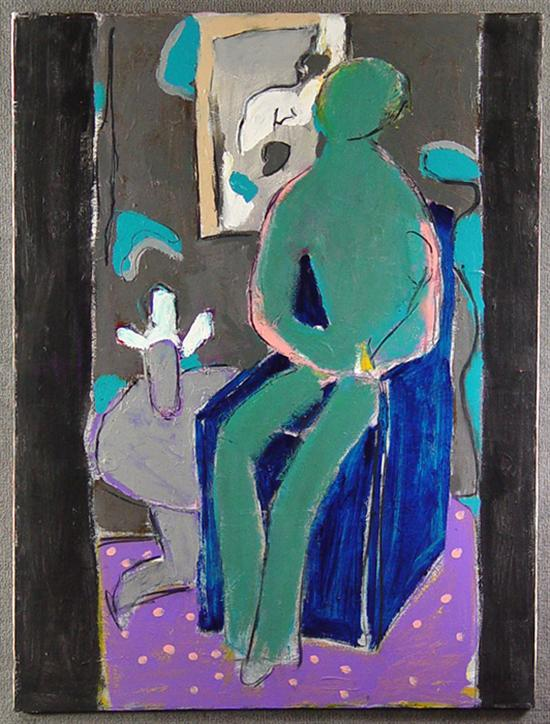 Ted Turner American 1922 2002 Oil on canvas Man seated
