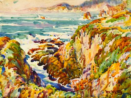 WILLIAM CLOTHIER WATTS american 1869 1961 ON THE CALIFORNIA COAST