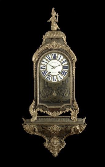 Sumptuous French Gilt Brass Mounted Boulle Cartel Clock fourth quarter