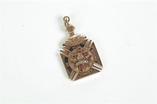 MASONIC POCKET WATCH FOB American Late 19th early 20th century
