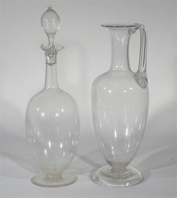 A James Powell Whitefriars glass decanter and stopper and a