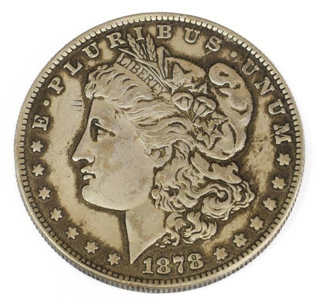 United States Morgan silver one dollar coin 1878 CC Carson