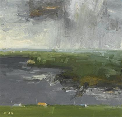 STUART SHILS american b 1954 BUNATRAHIR BAY FROM DOONFEENY RAIN