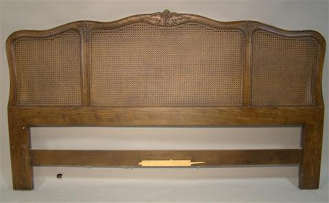 HENDREDON FRENCH STYLE WALNUT AND CANE HEADBOARD the king sized