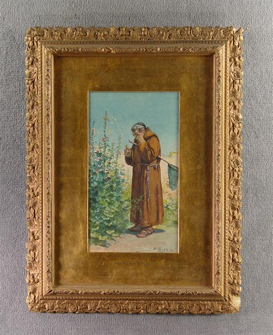 Satterlee Walter ANA American 1844 1908 Watercolor on paper of