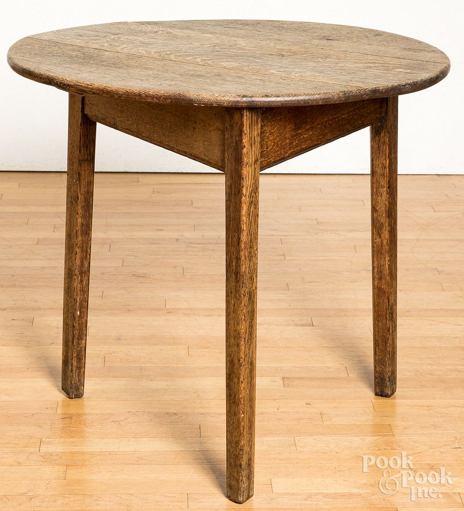 English oak top table 19th c English oak top table
