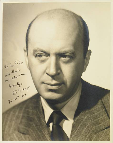 PREMINGER OTTO Photograph Signed and Inscribed Otto Preminger 11 by