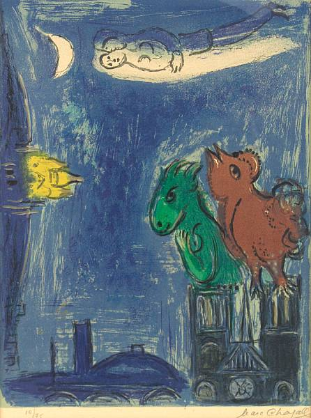 Marc Chagall Russian French 1887 1985 Les Monstres de Notre