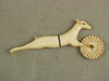 PIE CRIMPER 19th C sailor made figural pie crimper depicting