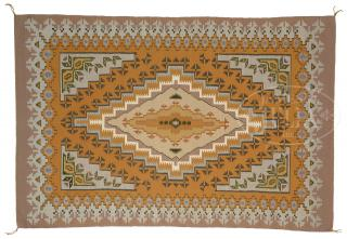 SIGNED YAZZIE NAVAJO RUG BY PHILOMENA YAZZIE SIGNED YAZZIE NAVAJO