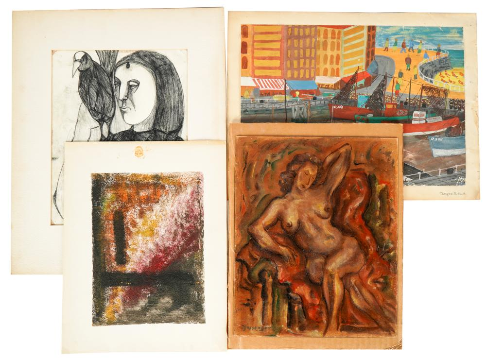 VARIOUS ARTISTS 20TH CENTURY FOUR WORKSthe first abstract oil on