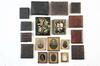 PHOTOGRAPHY COLLECTION Lot of 19th c leather and mother of