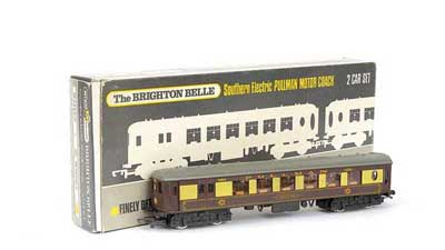 Wrenn W3006 brown and cream Brighton Bell Electric Motor Coach