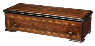 H Gautschi Sons Eight Tune Music Box Swiss 19th century