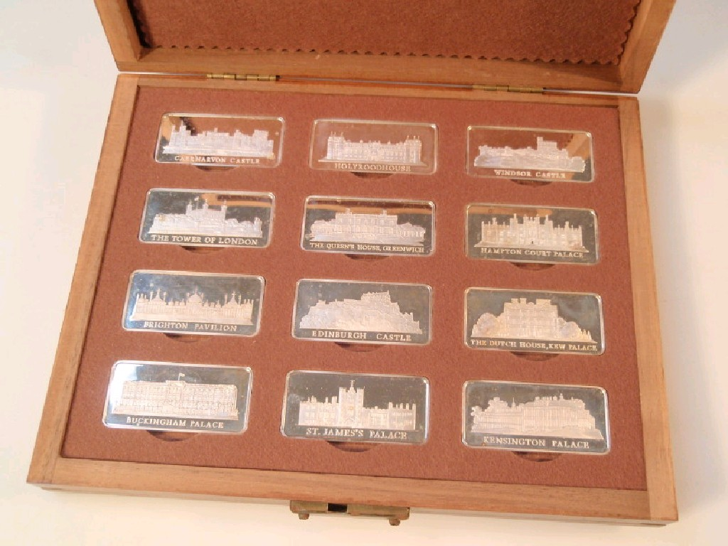 The Birmingham Mint Royal Palaces Collection of twelve sterling silver