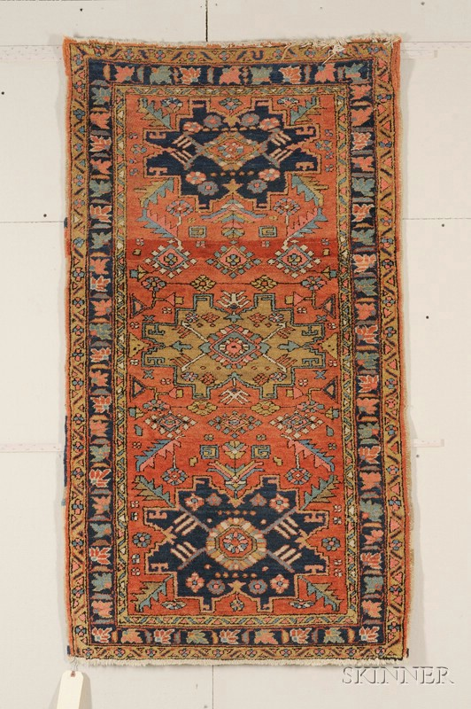 Heriz Rug Northwest Persia early 20th century minor end fraying