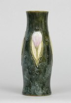 Royal Doulton Vase Embossed high gloss vase with flowers bottom