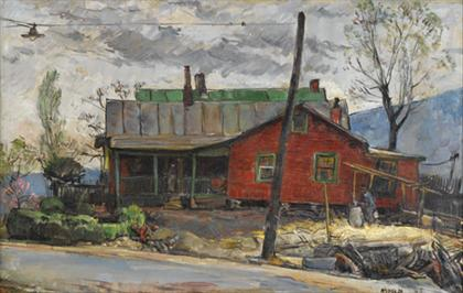 MAURICE GROSSER american 1903 1986 THE WOOD PILE CHATTANOOGA Signed