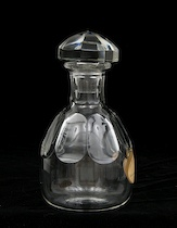 A Baccarat Crystal Decanter An elegant crystal decanter with a