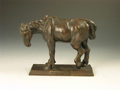 After Thomas Gainsborough A model of a horse bronze cast