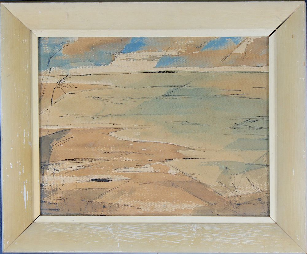 American School Signed Vintage Abstract Painting American School Signed Vintage