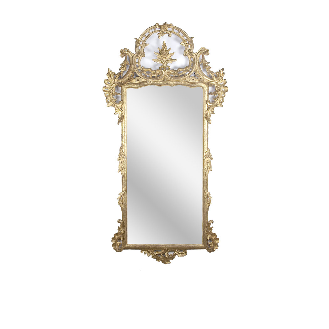 9 Victorian Gilt Wood Mirror With a rectangular pierced foliate