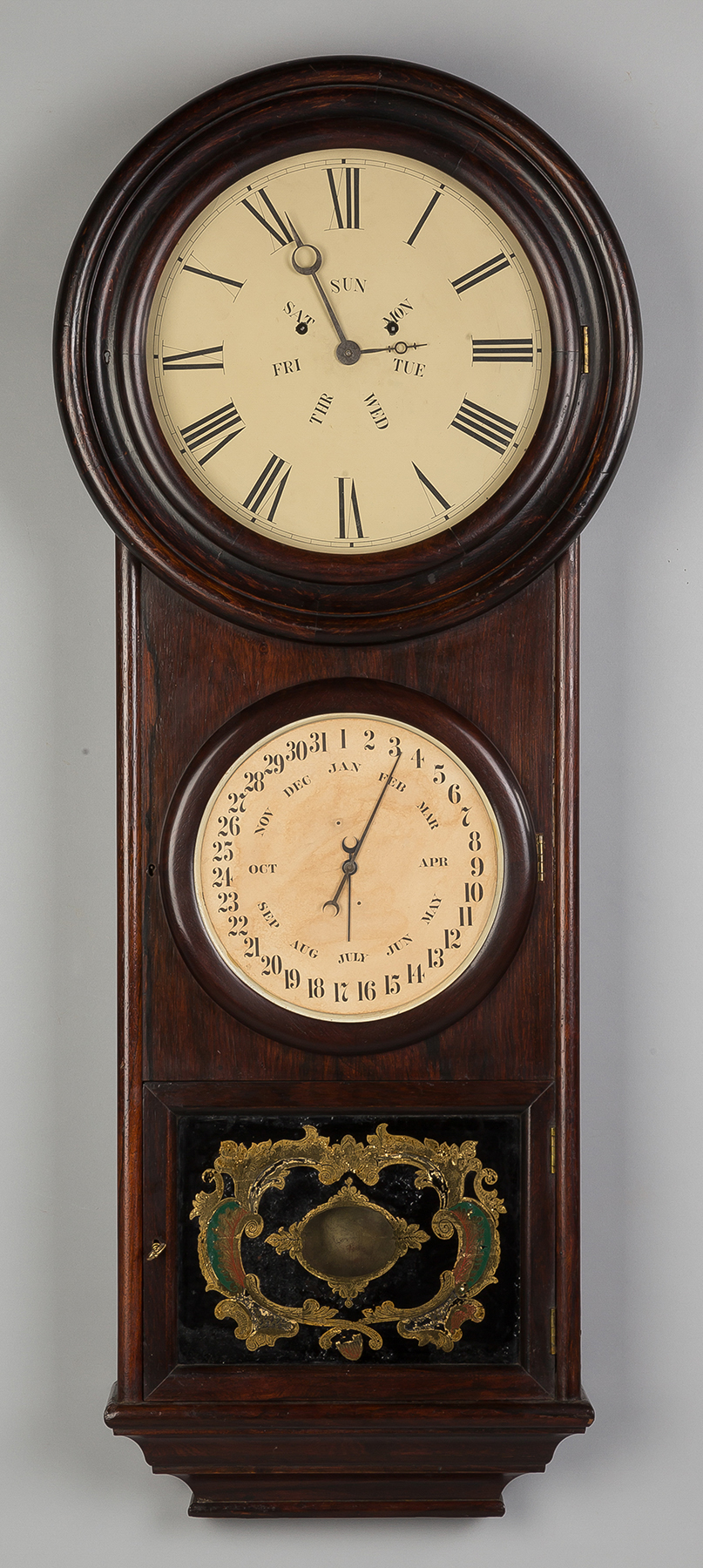 L F W W Carter 12 Wall Regulator Rosewood case
