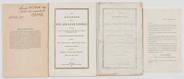 Scarce 1907 Printings of Lincoln s Cooper Union Speech Plus