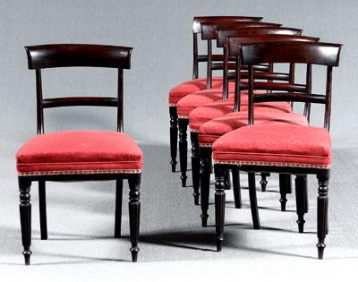 Set of six Regency dining chairs mahogany each with tablet