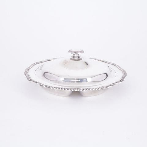 English Silver Covered Serving Dish Elkington Co Birmingham 1950 with