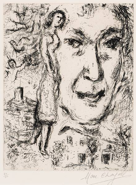 Marc Chagall Russian French 1887 1985 Auto portrait C 28