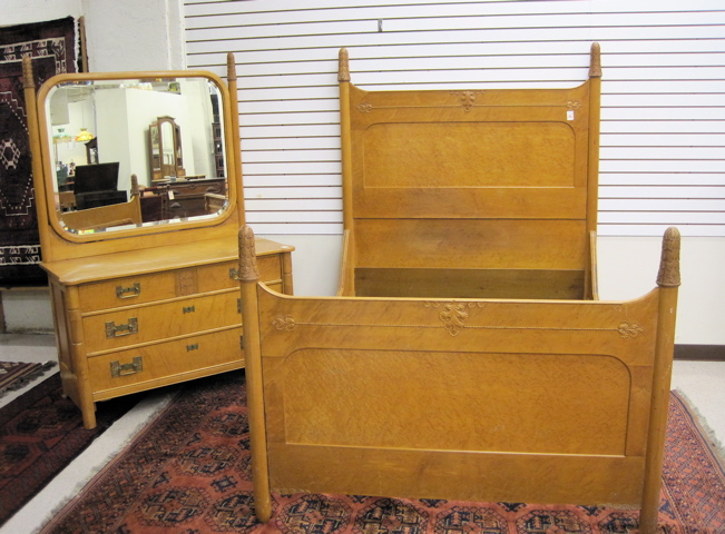 LATE VICTORIAN TWO PIECE BEDROOM SET American c 1900 comprising