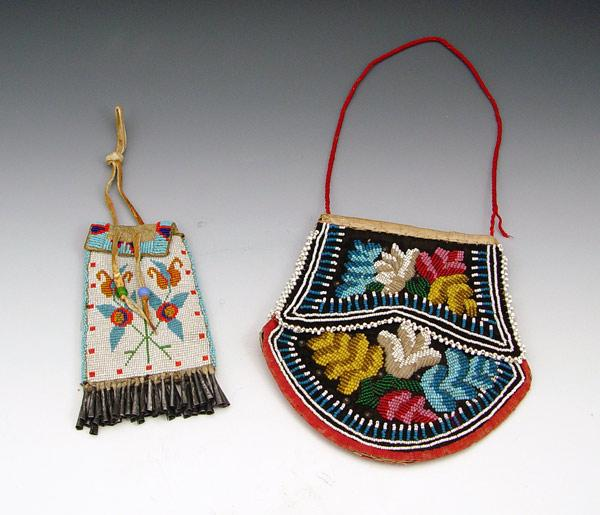 2 PIECE NATIVE AMERICAN BEADED PURSES To include 1 Iroquois