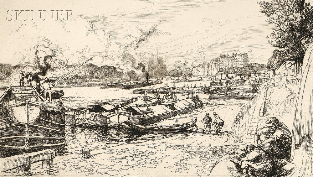 Auguste Louis Lep re French 1849 1918 Two French River