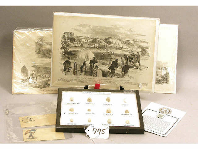 Civil War collector s lot with 12 identified rifle bullets